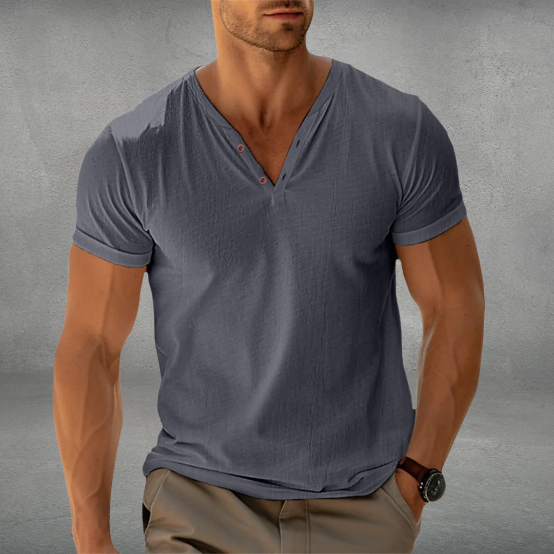 Florian | Polo T-Shirt Slim Fit aus elegantem Baumwollstoff 1+1
