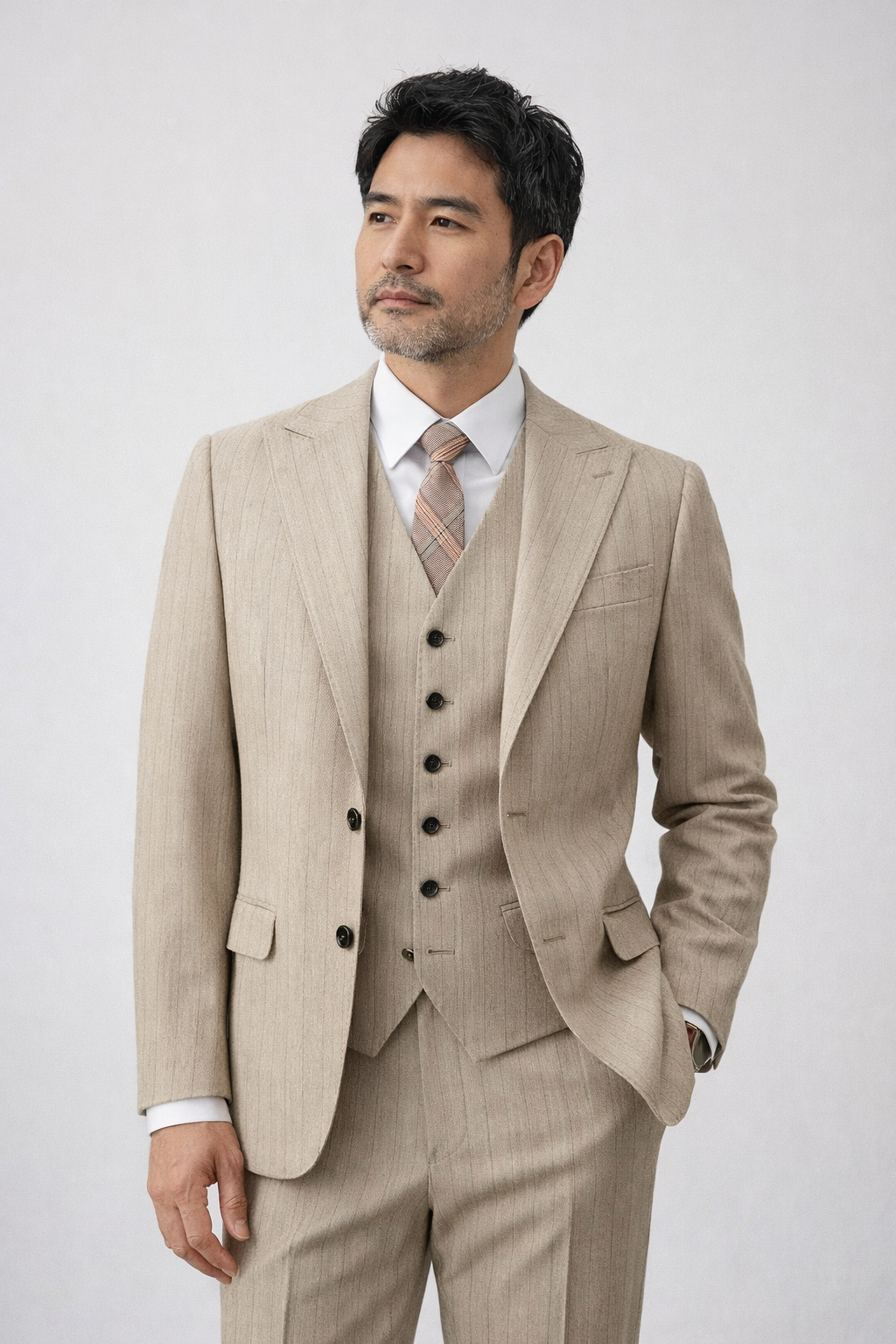 Selorina | Dreiteiliger Slim-Fit Anzug für Herren