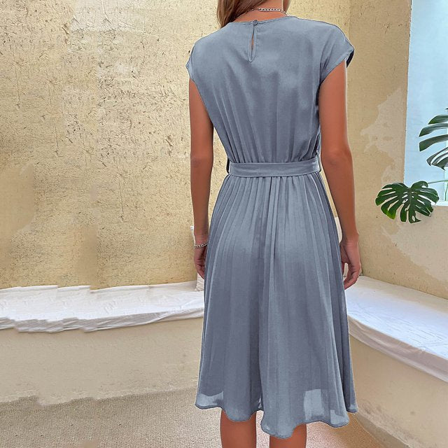 Emma | Plissiertes Kleid in Minzgrün für Zeremonien