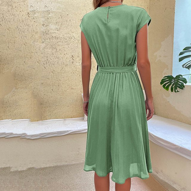 Emma | Plissiertes Kleid in Minzgrün für Zeremonien