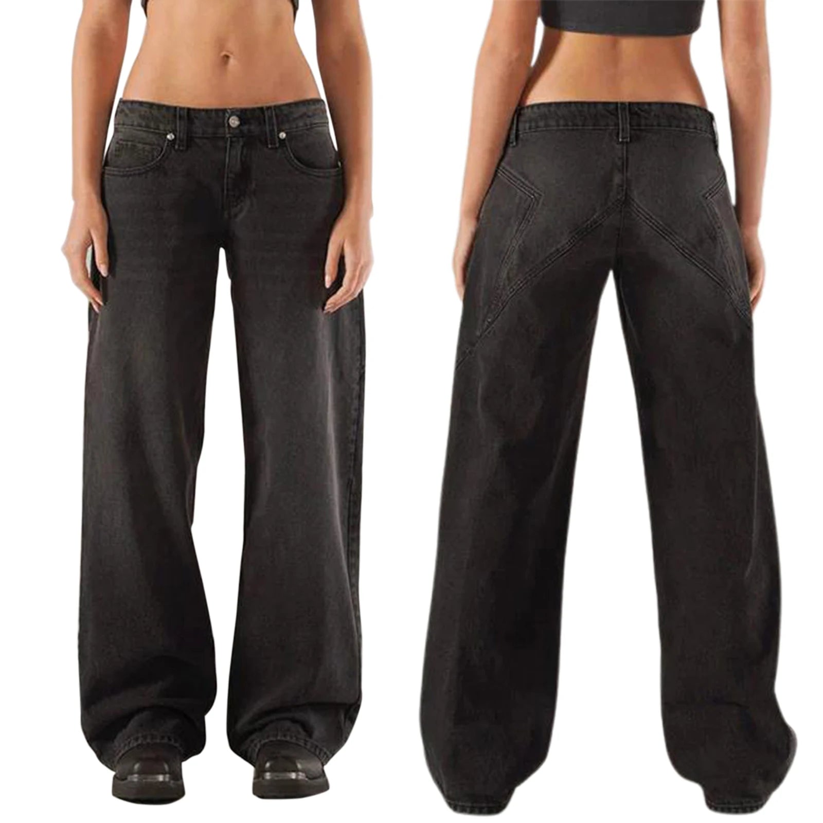 Bella | Weite Jeans mit niedriger Taille