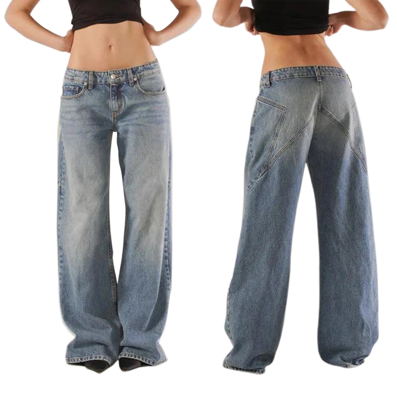 Bella | Weite Jeans mit niedriger Taille