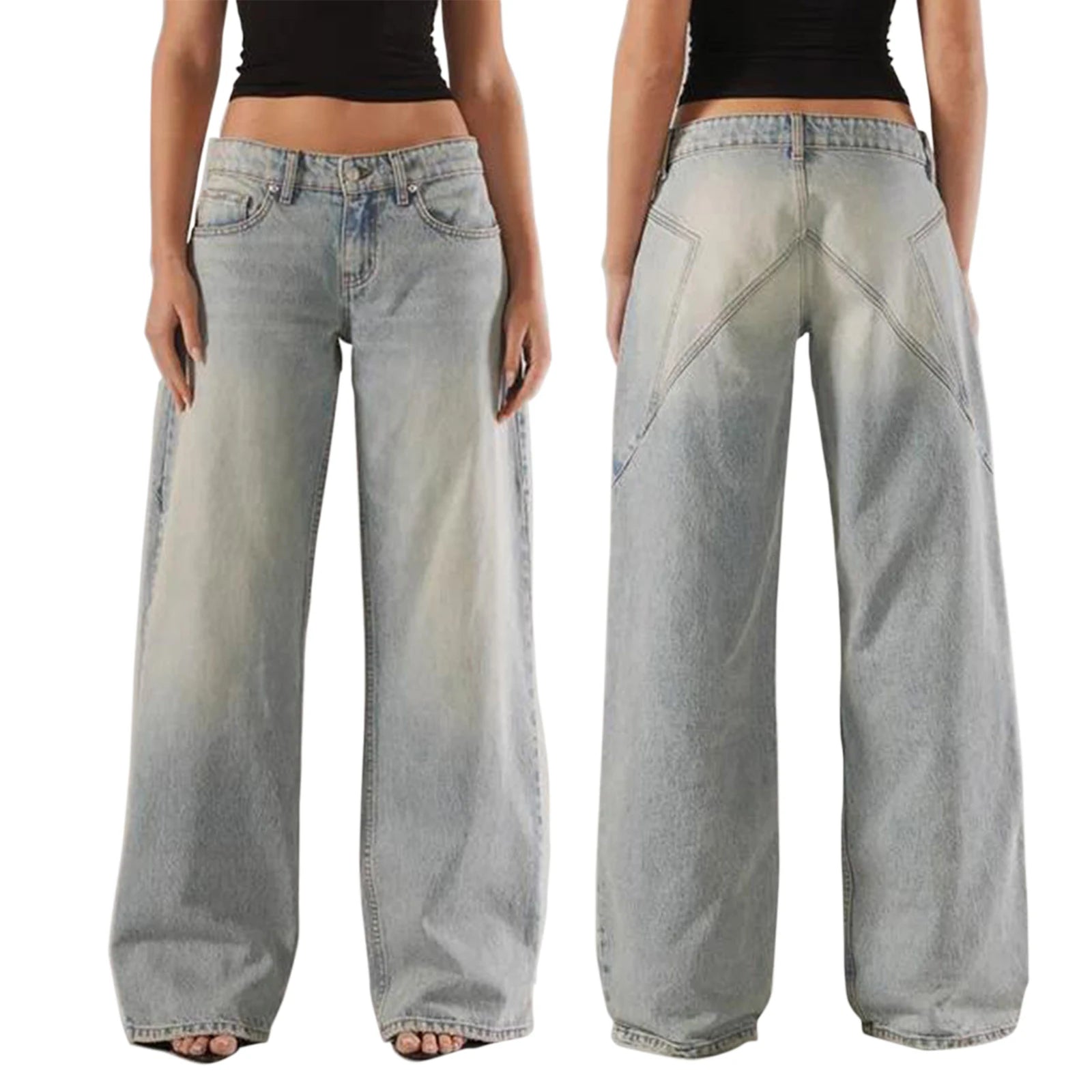 Bella | Weite Jeans mit niedriger Taille