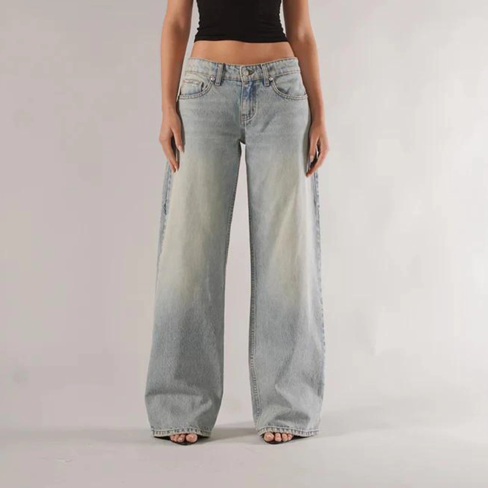 Bella | Weite Jeans mit niedriger Taille