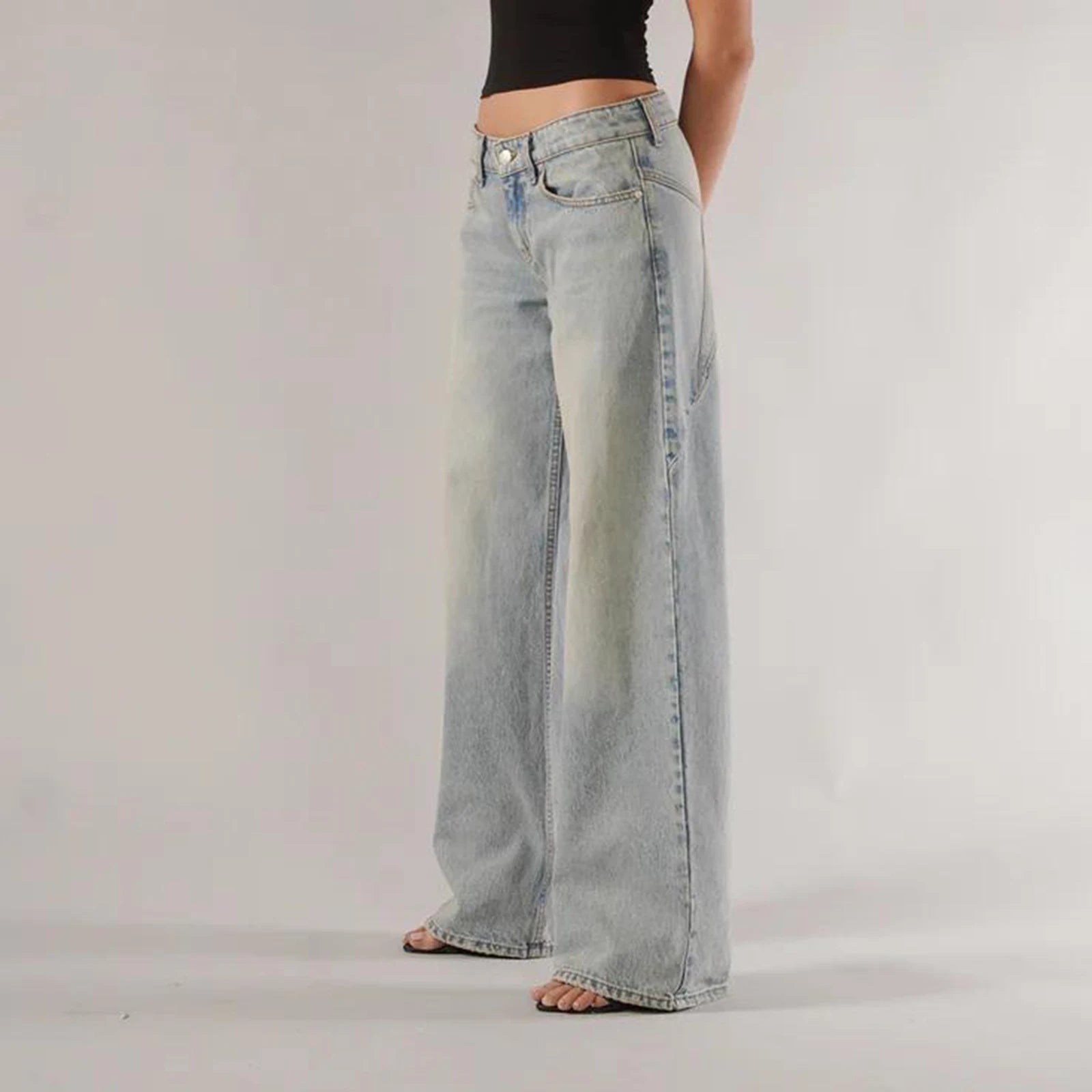 Bella | Weite Jeans mit niedriger Taille
