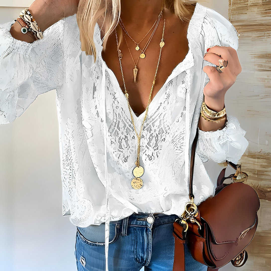Kathrin | Moderne Bluse im Boho-Chic-Stil
