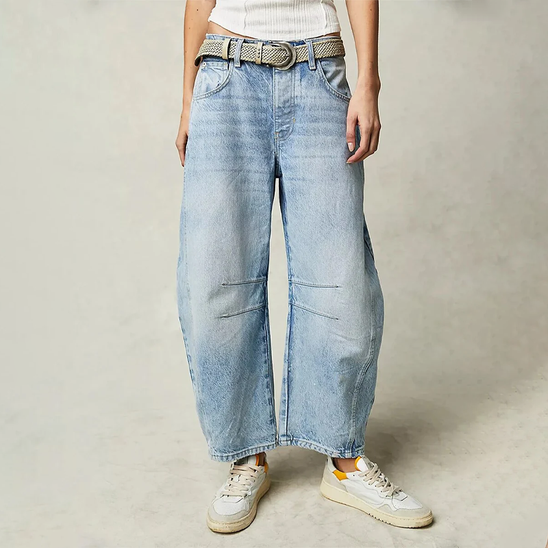 Ruan | Jeans mit weitem Bein - Bequeme Baumwolle