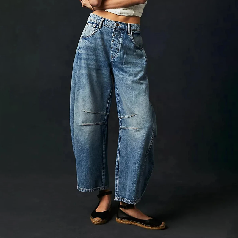 Ruan | Jeans mit weitem Bein - Bequeme Baumwolle