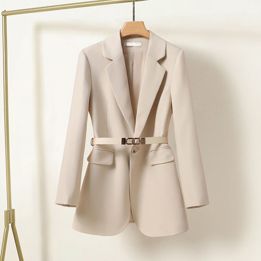 Bella | Eleganter langer Blazer mit Gürtel