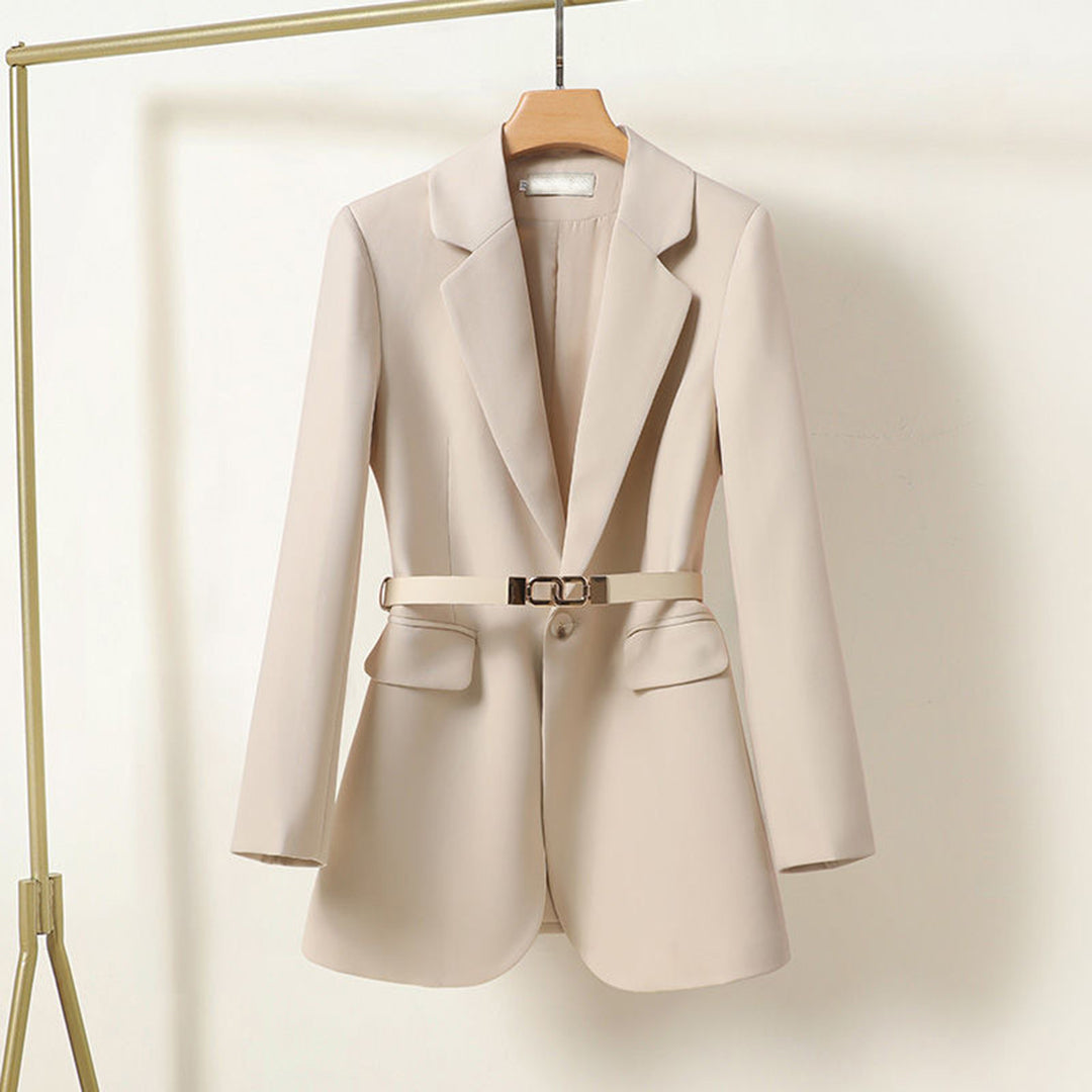 Bella | Eleganter langer Blazer mit Gürtel
