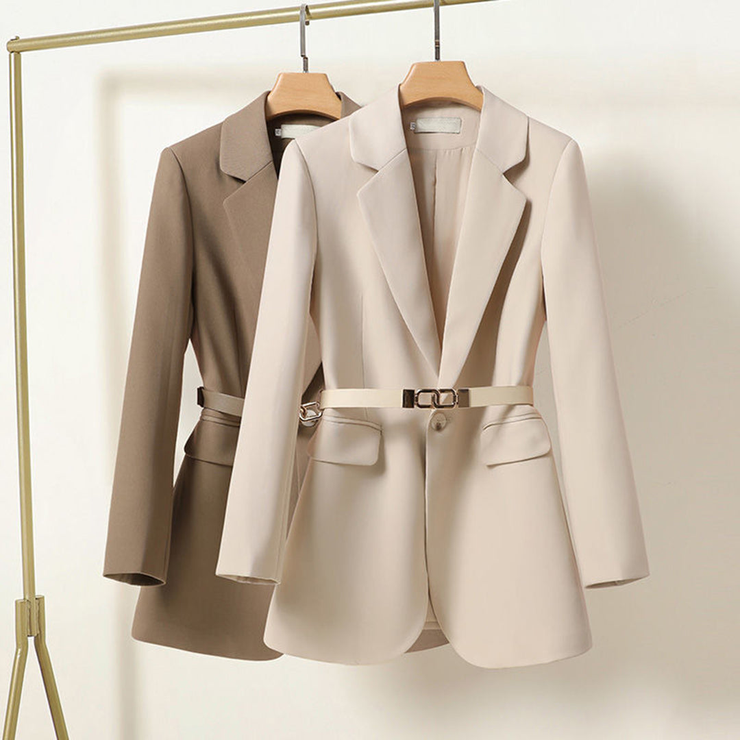 Bella | Eleganter langer Blazer mit Gürtel