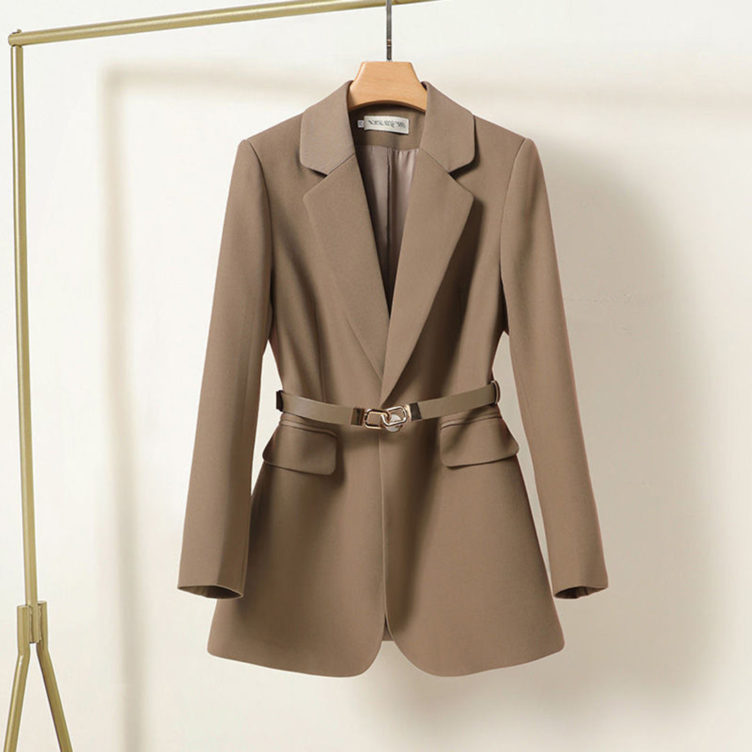 Bella | Eleganter langer Blazer mit Gürtel