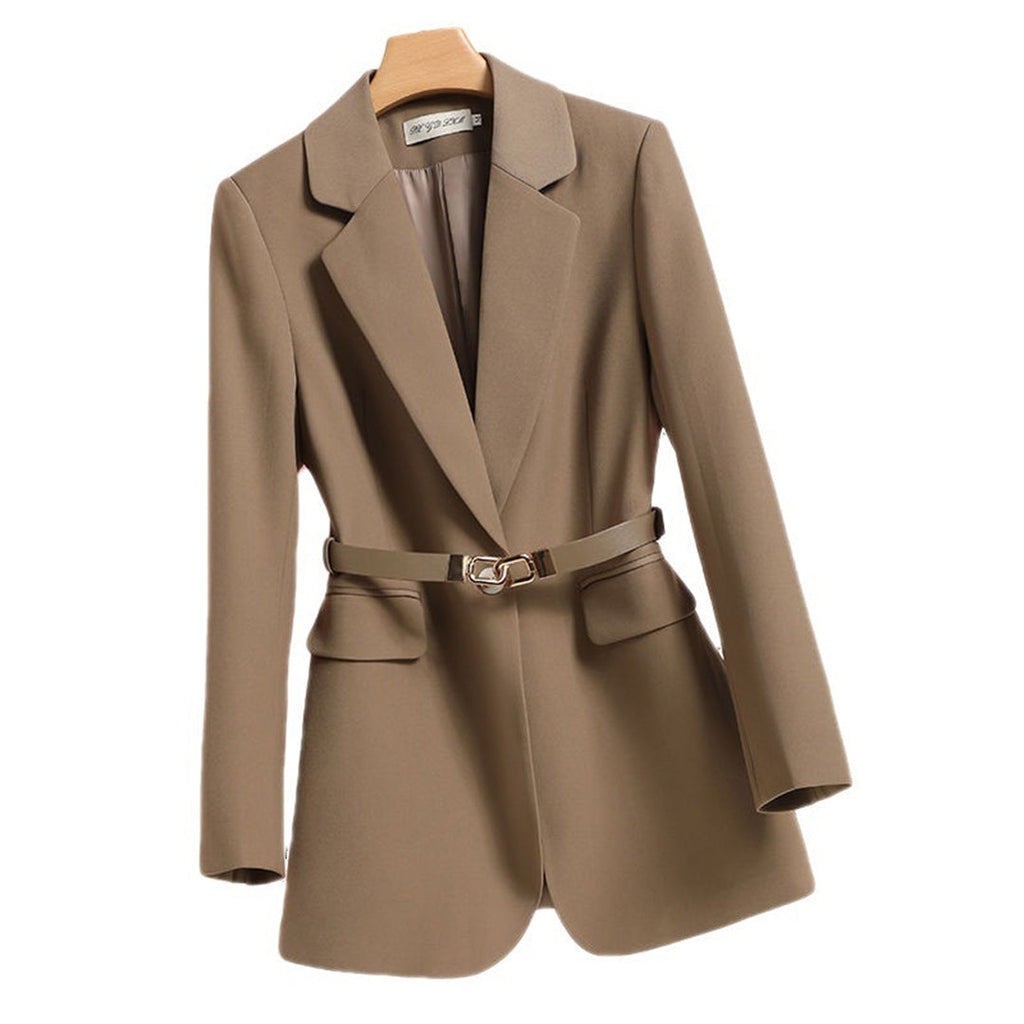 Bella | Eleganter langer Blazer mit Gürtel
