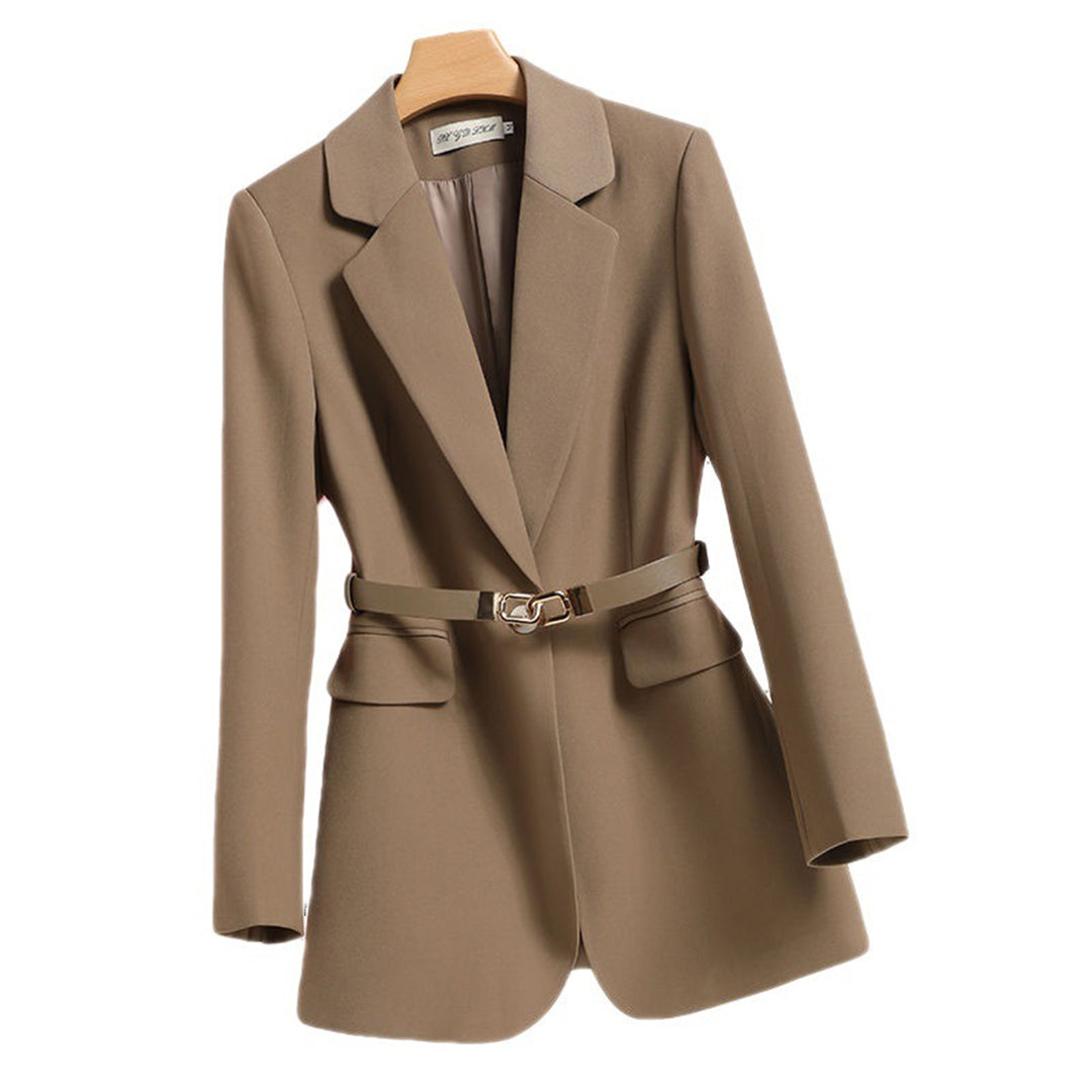 Bella | Eleganter langer Blazer mit Gürtel