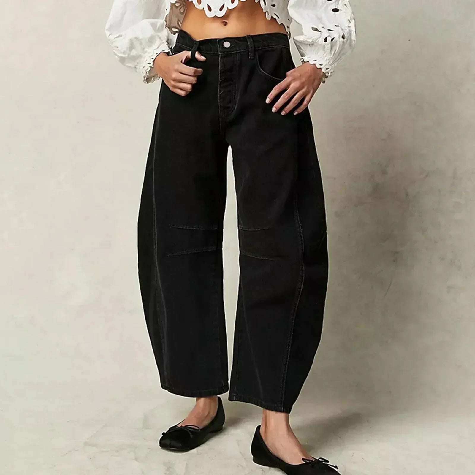 Ruan | Jeans mit weitem Bein - Bequeme Baumwolle