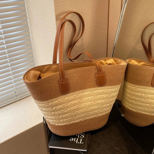 Alice | Geräumige und elegante Strohtasche für den Strand