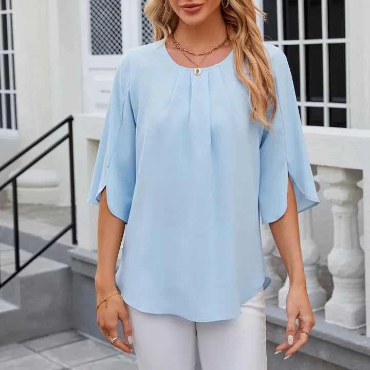 Lena | Einzigartige Bluse mit Falten und Puffärmeln