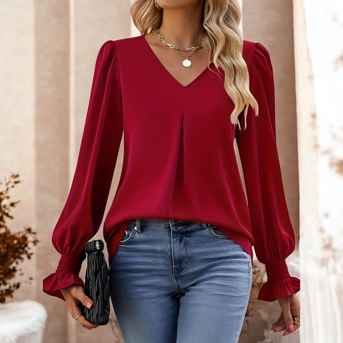 Delina | Elegante herbstliche Bluse
